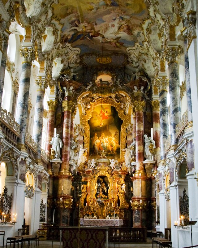 Inside the church