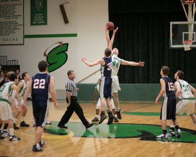 Seton Catholic Central High School's Boys Basketball Team versus Chenango Forks High School in the Section IV Tournament