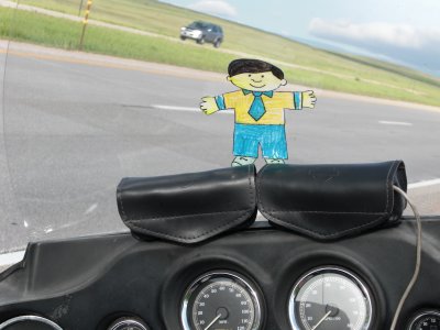 Flat Stanley ready to ride