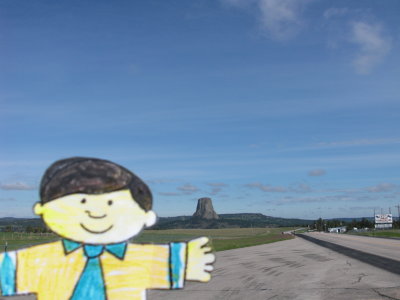 Flat Stanley checking out the Devils Tower
