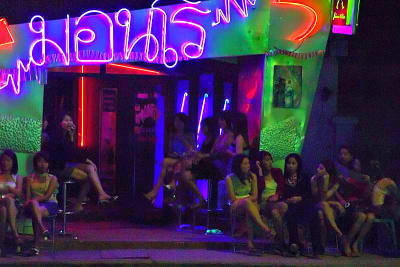 Thai Bar hostesses waiting for customers