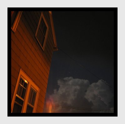 cottage under near moon