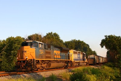 Q588 heads north on the #1 main towards Howell Yard.