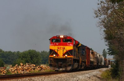 KCS 4054 CSX Q595 Vincennes IN 01 Sept 2008