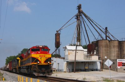 KCS 4054 CSX Q595 Haubstadt IN 01 Sept 2008