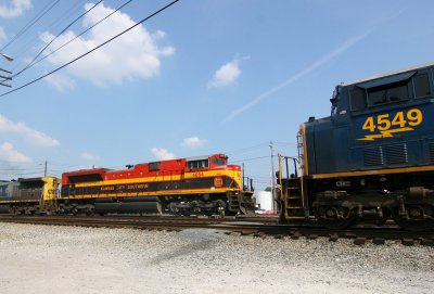 KCS 4054 CSX Q595 Evansville IN 01 Sept 2008