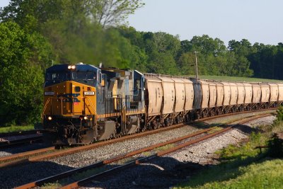 Another SB loaded grain train. First catch of the day, cannot remember train symbol. G460 perhaps?