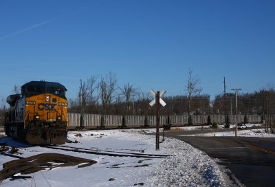 A Madisonville KY to Tampa FL train moves west in the Trident block. The train is heading to load at the Warrior Mine.