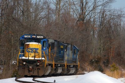 A Southbound Q514? This one was throwing me for a loop, then I found that the train had been dropped in a siding south of Madisonville and the power returned to the yard. This is a re-crew returning to pick up the train.