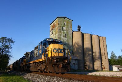 Early morning grain train at Oaktown