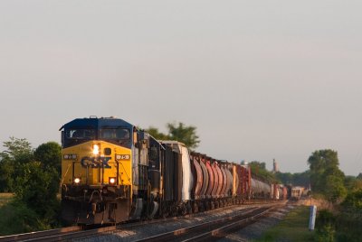 Leader of a NB parade just before sunset