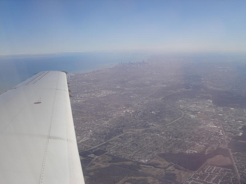 Approach over Chicago