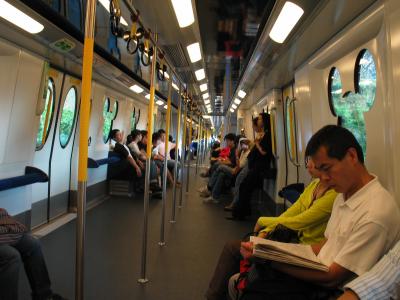 Inside the MTR Disneyland Resort Line Train