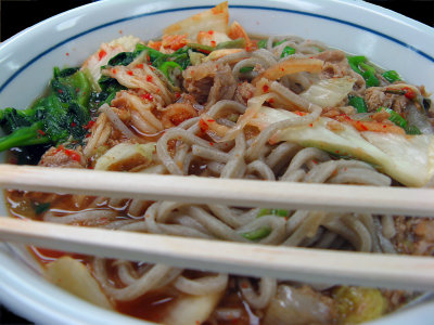 Beef and Kimchi with Soba Noodles