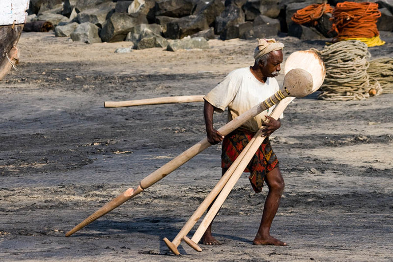 Fisherman with Oars