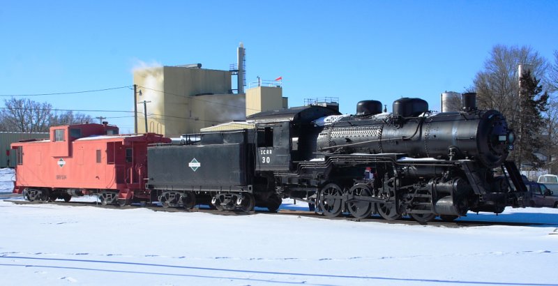 Steam Locomotive on Display at Independence, Iowa