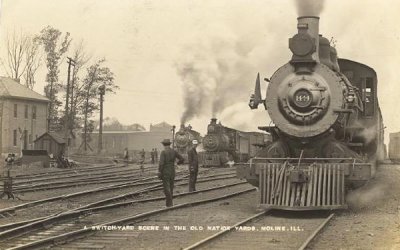 Moline Illinois Railroad Switchyard  Depot pre 1907.JPG