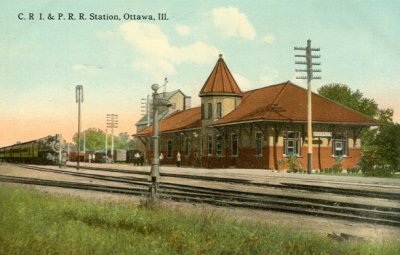 Ottawa Illinois Depot c1908  Chicago Rock Island  Pacific Railroad Depot.JPG