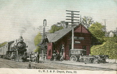 Peru Illinois Depot c1910  Chicago Rock Island  Pacific Railroad Depot.JPG