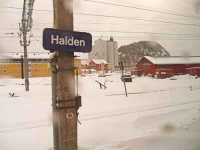 Halden Sign at Railwaystation