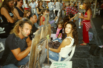 Portrait Painter Rhodos Old Town