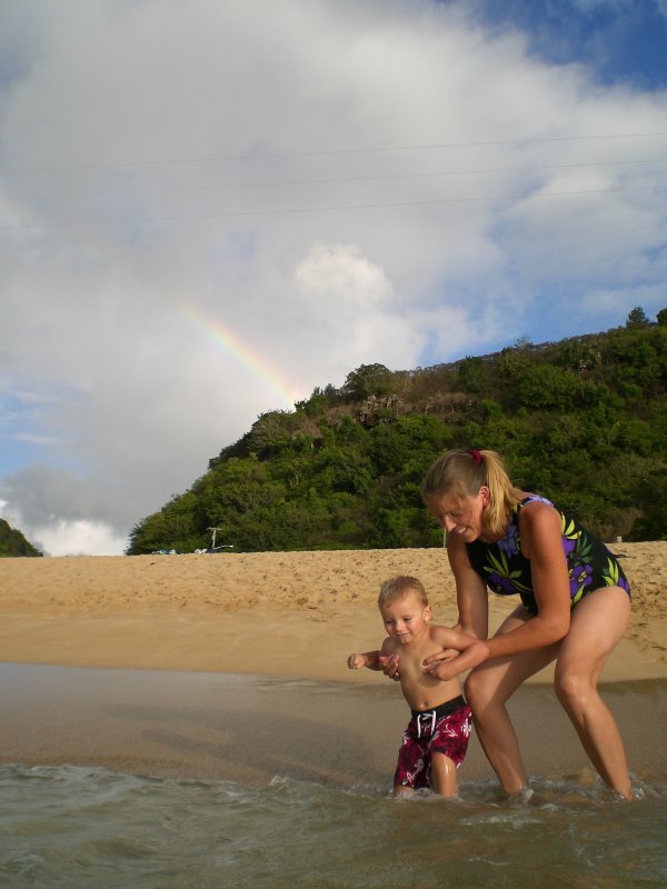 Tammie, Jake, and the rainbow
