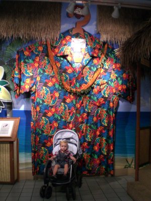Talk about a big shirt!