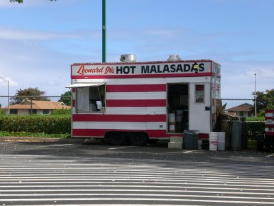 Leonards best Malasadas...think Krispy Kreme filled with coconut. Yum!
