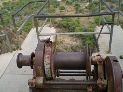 Winch and cable used way back when
