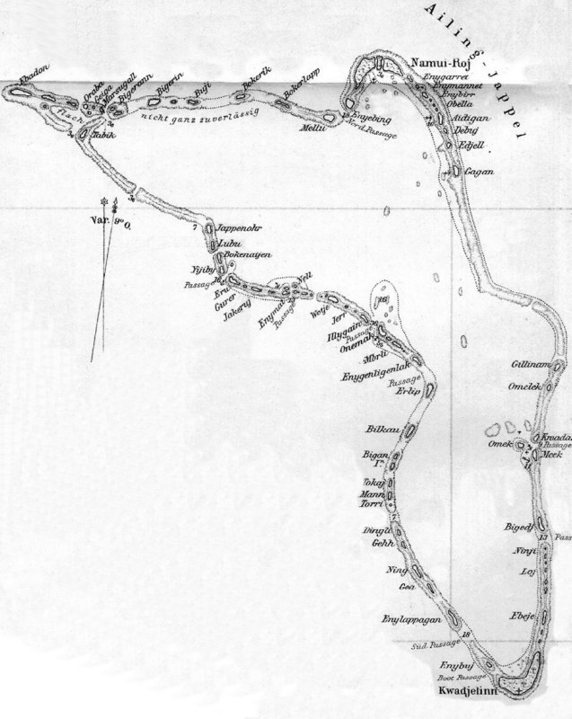 1881 Map Kwaj German