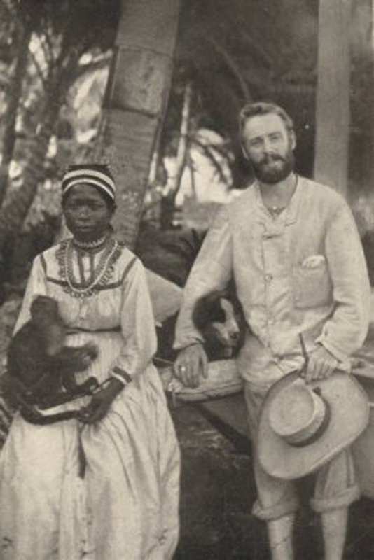 A White trader & Wife Topsy Majuro Island 1890