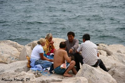 Picnic on the rocks