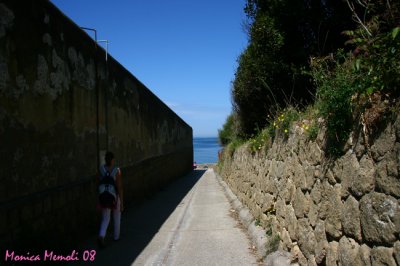 Road to cemetery beach