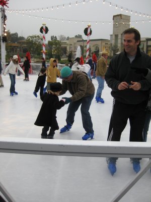 Teaching daddy to skate