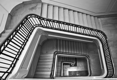 Staircase in B&W