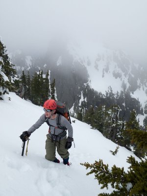 Nate approaching the summit