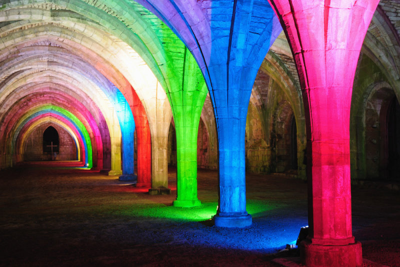 Fountains Abbey Coloured Lights  09_DSC_8051