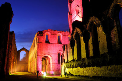 Fountains Abbey Coloured Lights  09_DSC_8069