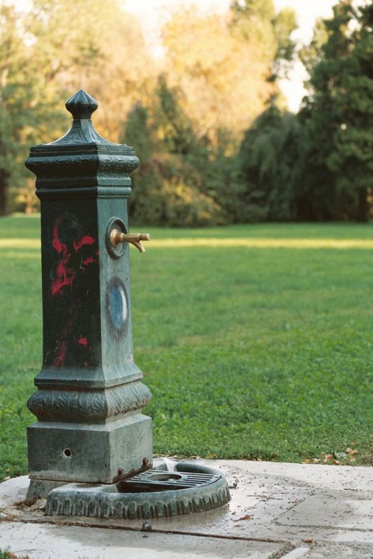 Typical fountain in Milan