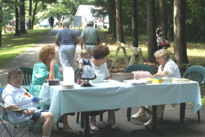 The keepers of the gate at Carl Shurz park, My sister Betty is at the left.