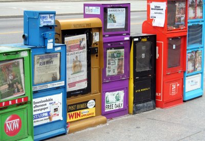 Colourful Newspaper Boxes