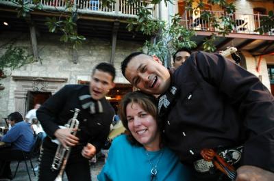 Mariachis on the Riverwalk, at the restaurant Paloma.
