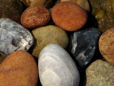 Rocks on the Beach near Sag Harbor, Long Beach in Noyac in the Hamptons Long Island NY New York NYC