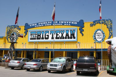 Big Texan and No we did not eat the 72 ouncer