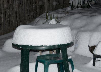 Giant snow cheesecake