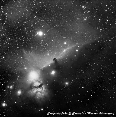Horsehead Nebula Region in Hydrogen Alpha Light