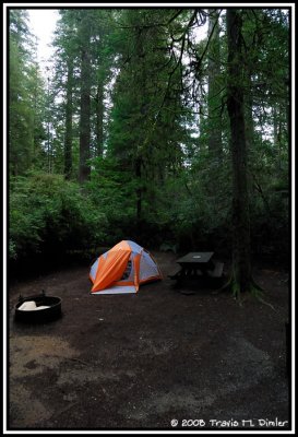 A COLD campsite in Northern California