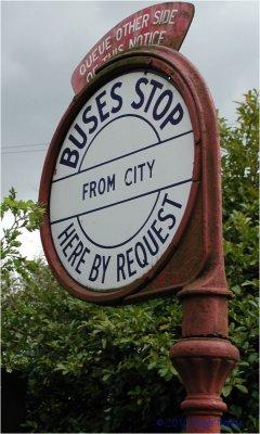 Buses Stop Here By Request