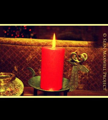 Red Candle Burning