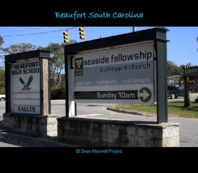 Beaufort South Carolina - Signs for Beaufort High School and Seaside Vineyard Fellowship